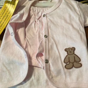 PINK AND TEDDY BEAR SHORT OUTFIT OR PAJAMAS NEW